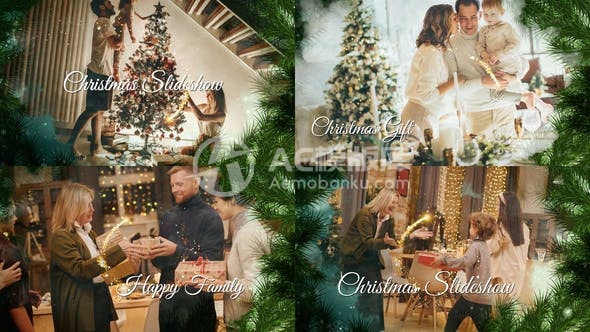 30229圣诞节幻灯片制作AE模版