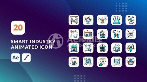 30231智能工业动画图标 | Adobe After Effects模版
