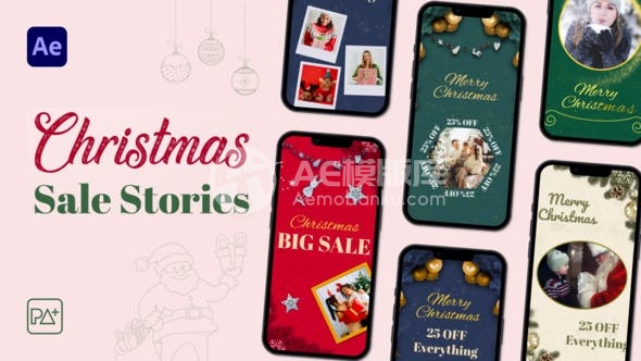 30242圣诞节特卖故事(After Effects模版)