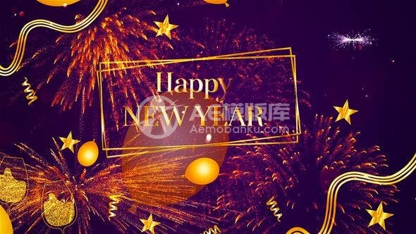 30246新年派对幻灯片秀 AE模板