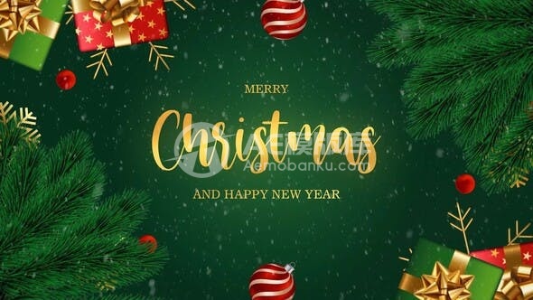 30247圣诞快乐新年开场动画模版