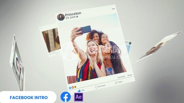 30255脸书引言 AE模版