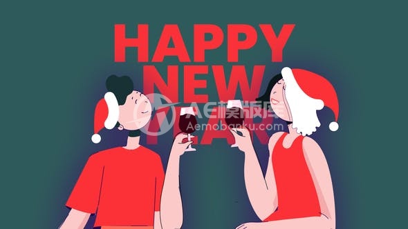 30267圣诞角色标志揭秘AE模版