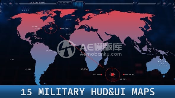 3026915 军事 HUD UI 地图（AE模版）