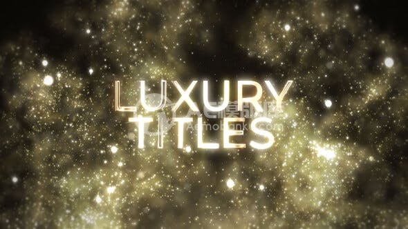 30274奢华魔幻金色标题 AE模版