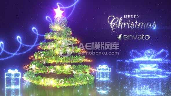 30276圣诞节标志展示AE模版