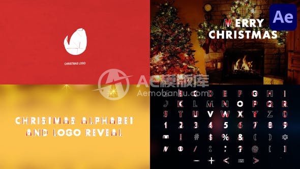 30277圣诞字母和Logo的After Effects模版