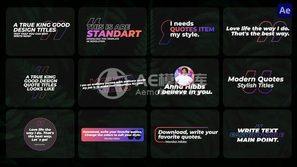 30278现代引用标题 | Adobe After Effects模版