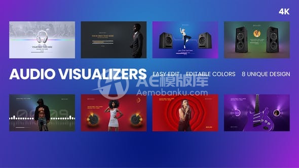 30282音响可视化效果 AE模版