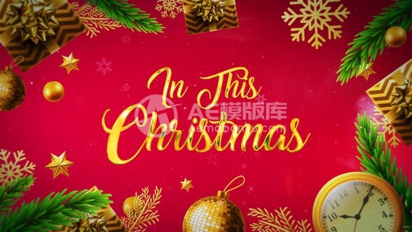 30289圣诞片头 | 新年开场动画AE模版