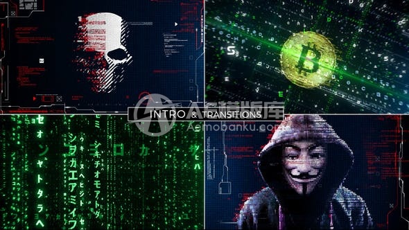 30290虚拟空间引导和数字过渡效果（AE模版）