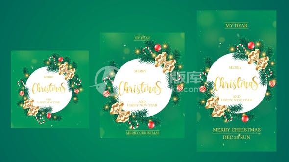 30296圣诞快乐的Instagram AE模板