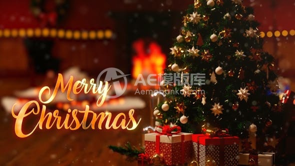 30303圣诞节问候 AE模版