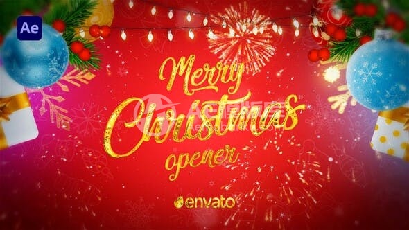 30306新年快乐片头 | 圣诞快乐片头 AE模版