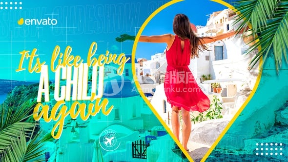 30307世界夏日旅行宣传片 AE模版