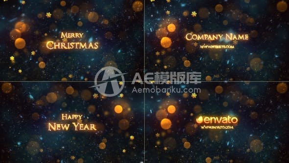 30308圣诞节标题动画 AE模版