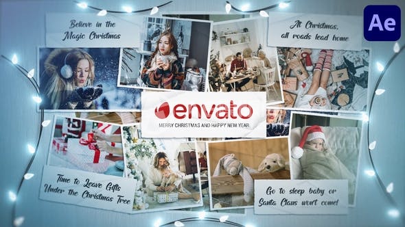 30320圣诞节贺卡幻灯片 AE模版