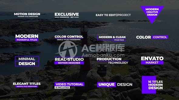30335现代标题 AE模版
