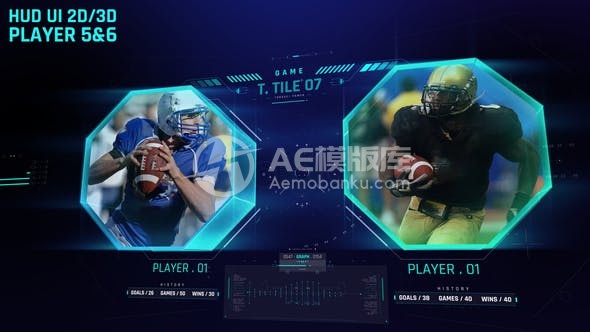 30337HUD UI 2D / 3D播放器5和6 – AE模版