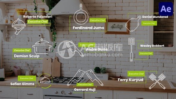 30350厨师头衔 | AE模版