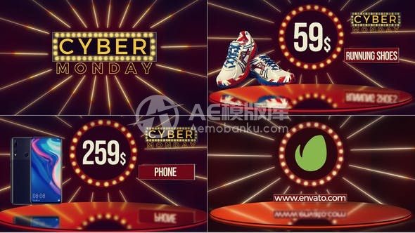 30352网络星期一大促销宣传视频AE模版