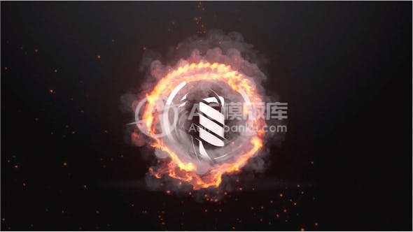 30366圆形火焰logo揭示 AE模版