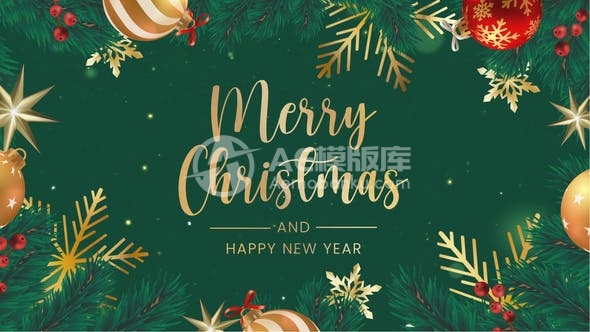 30369圣诞快乐的片头动画 AE模版