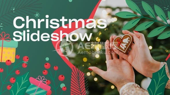 30384圣诞幻灯片制作 AE模版