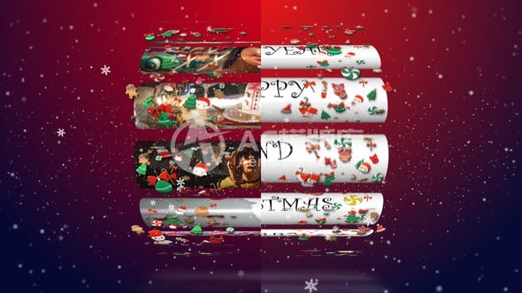 30395圣诞简约揭幕 AE模版