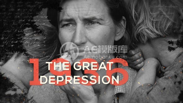 30418墨水历史幻灯片 AE模版