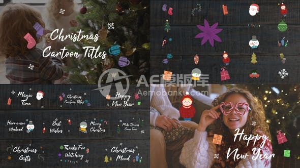 30432圣诞卡通标题与动画 | Adobe After Effects AE模版