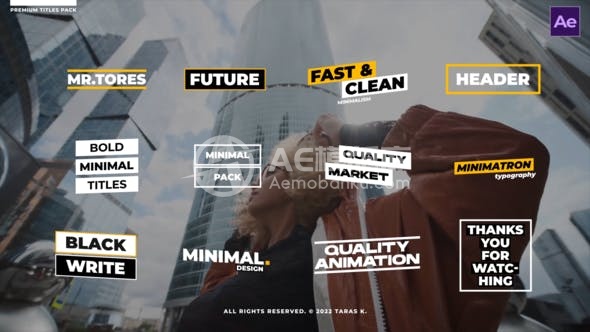 30436极简标题  AE模版