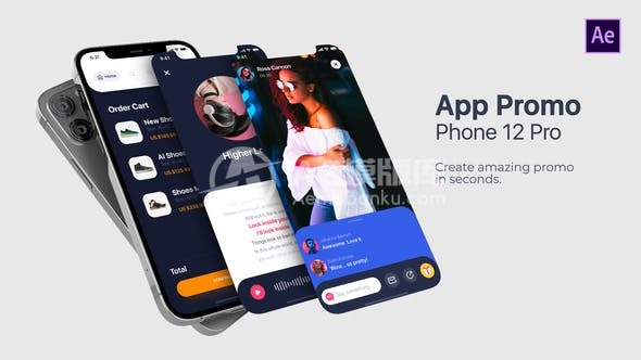 30440App促销iPhone 12 Pro AE模版