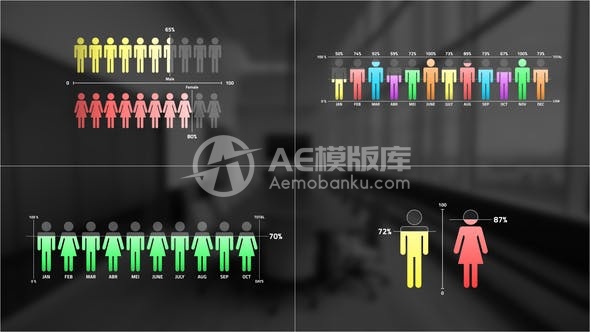 30445人物图表信息图 AE模版