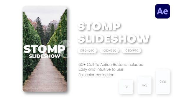 30458重击幻灯片 – Instagram Reels，TikTok帖子，短篇故事AE模版