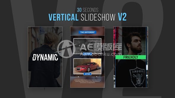 30459垂直幻灯片秀v2 AE模版