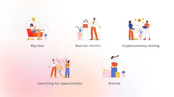 30479商业分析-扁平概念 AE模板