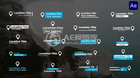 3050720个地点标题 – After Effects模版