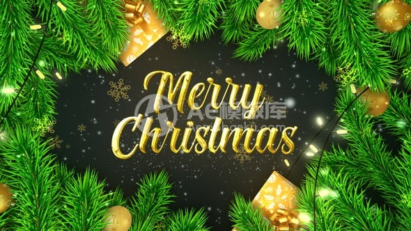 30512圣诞问候 AE模版