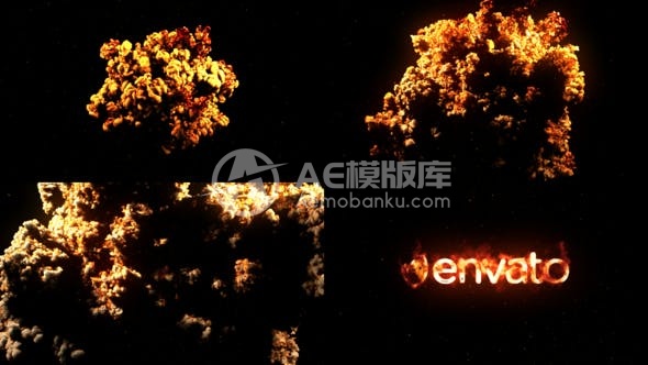 30549火焰爆炸Logo揭示AE模版