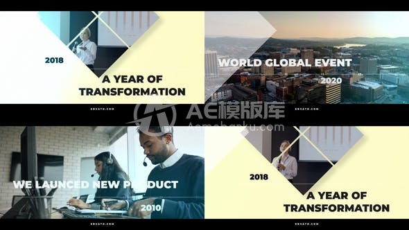 30592企业干净的幻灯片秀 AE模版