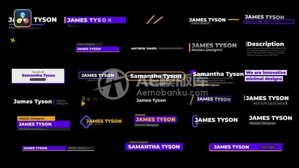 30594流畅的下三分之一屏幕标题动画 AE模版