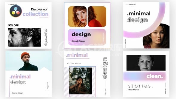 30596现代极简的帖子设计 AE模版