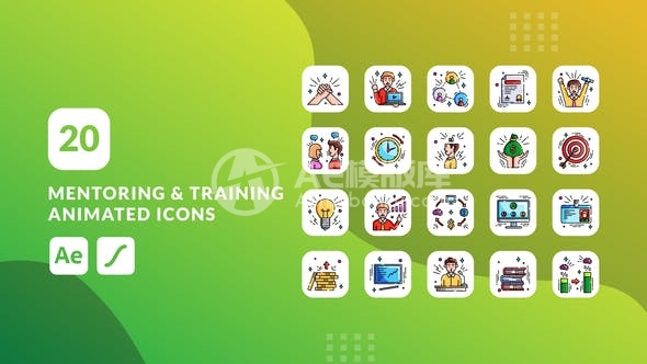30606指导与培训图标 | Adobe After Effects AE模版
