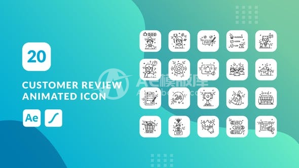 30607用户评论动画图标 | Adobe After Effects AE模版