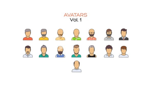 30629阿凡达线条图标第一集 AE模版