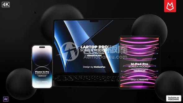 30630网站推广 | 暗黑设备模拟 | AE模版