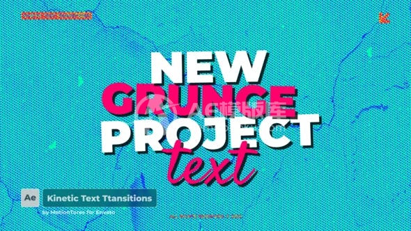 30632动感文字过渡  AE模版