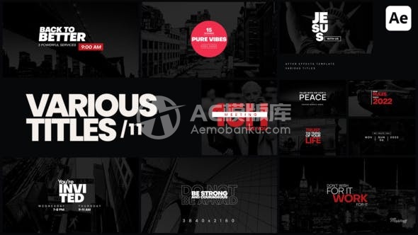 30637多种标题 11 AE模版