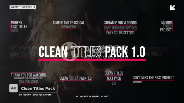 30639干净的文本标题  AE模版
